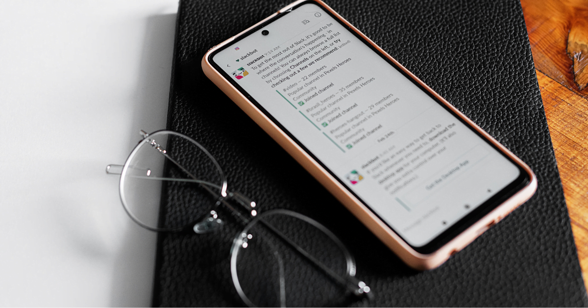 5 Tips for a Thriving, Productive Agency Photo of a mobile phone using the Slack chat app