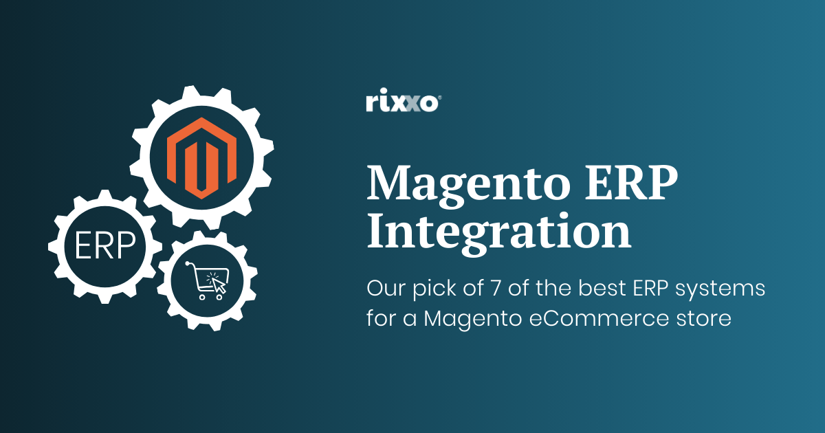 A graphic depicting Magento, an ERP system and eCommerce working in synergy together